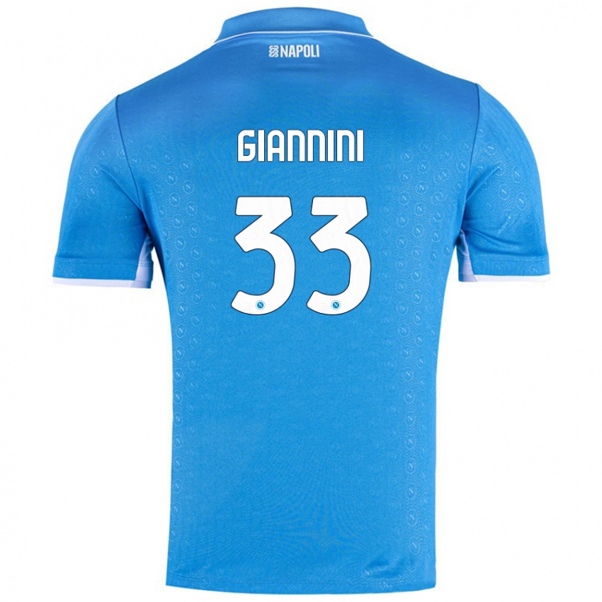 Dětské Enrico Giannini #33 Nebesky Modrá Domů Hráčské Dresy 2024/25 Dres