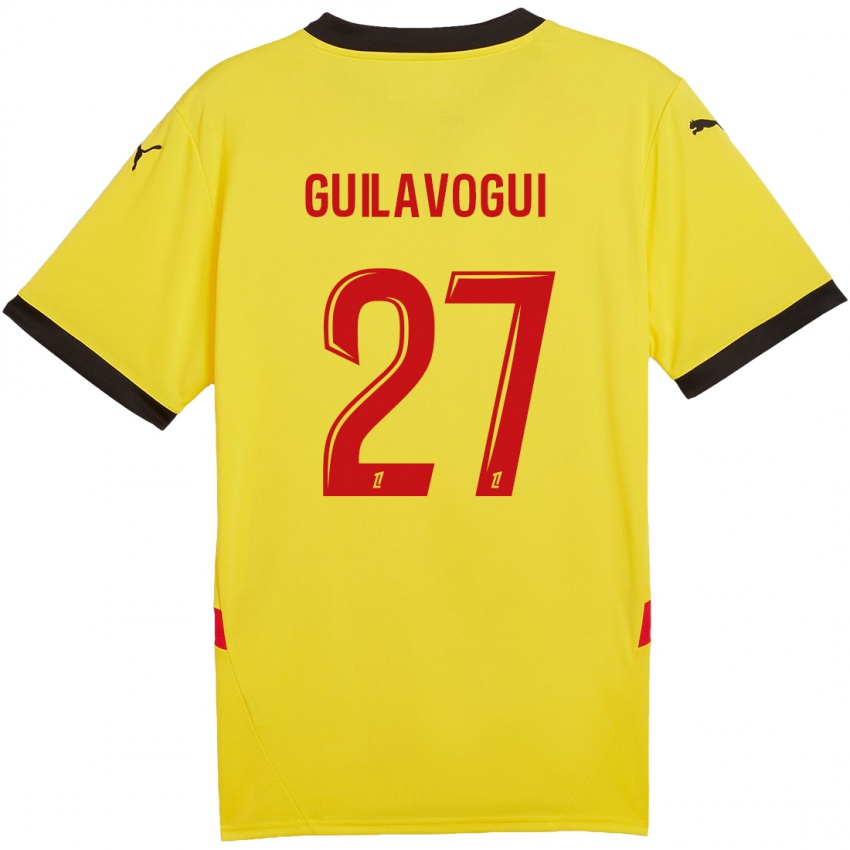 Dětské Morgan Guilavogui #27 Žlutá Červená Domů Hráčské Dresy 2024/25 Dres