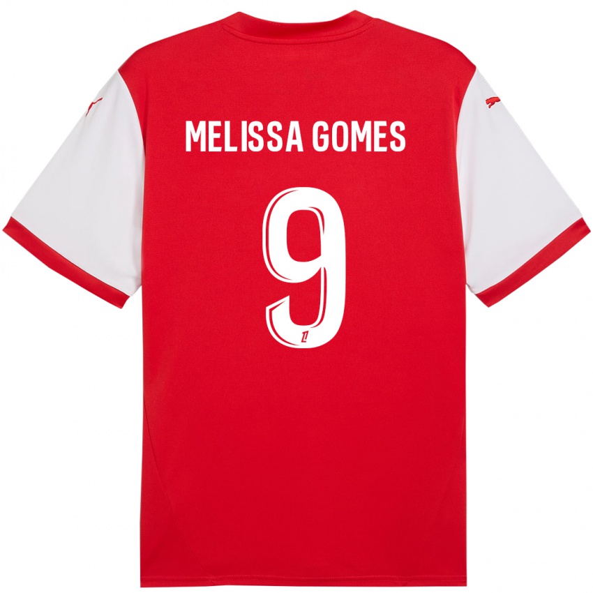 Dětské Melissa Ferreira Gomes #9 Červená Bílá Domů Hráčské Dresy 2024/25 Dres