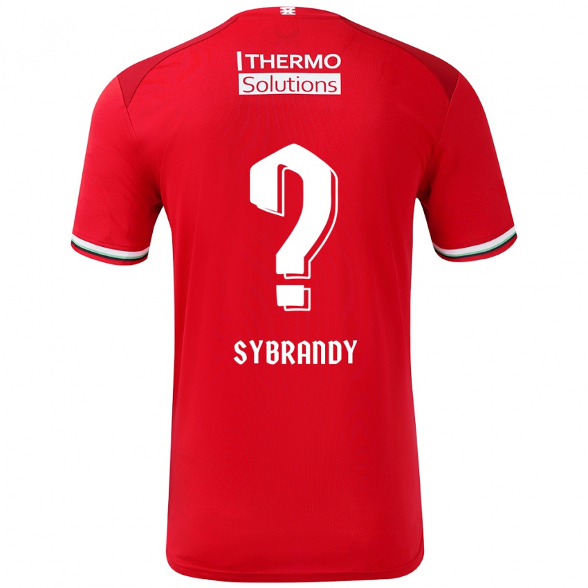 Dětské Sander Sybrandy #0 Červená Bílá Domů Hráčské Dresy 2024/25 Dres