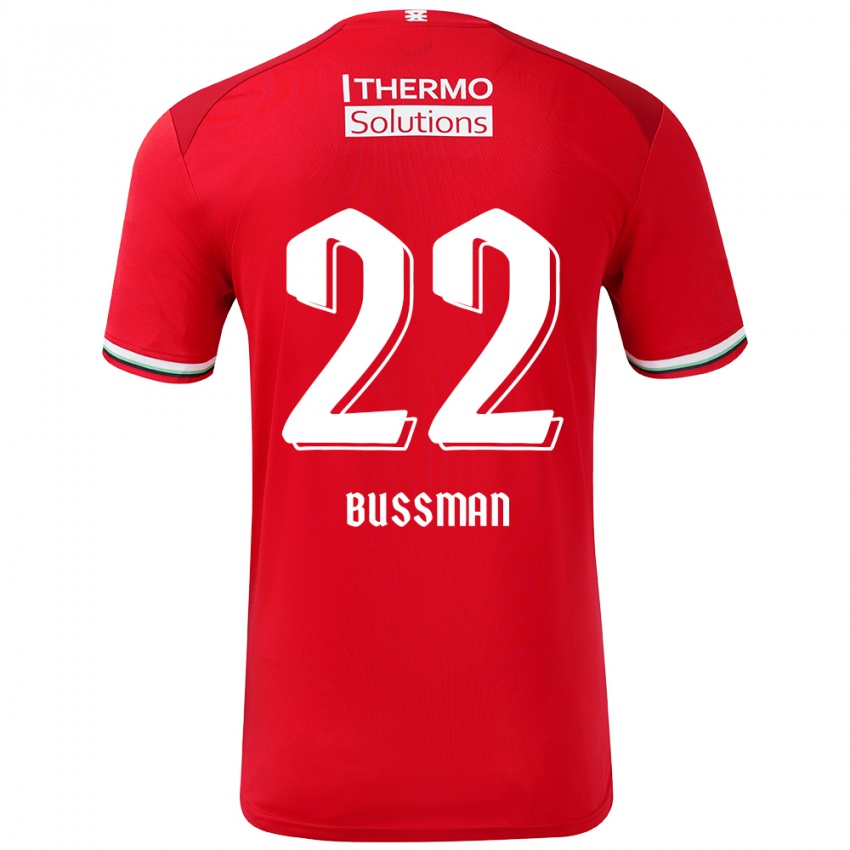 Dětské Fiene Bussman #22 Červená Bílá Domů Hráčské Dresy 2024/25 Dres