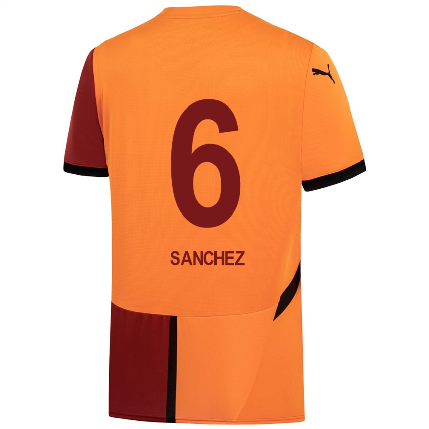 Dětské Davinson Sanchez #6 Žlutá Červená Domů Hráčské Dresy 2024/25 Dres