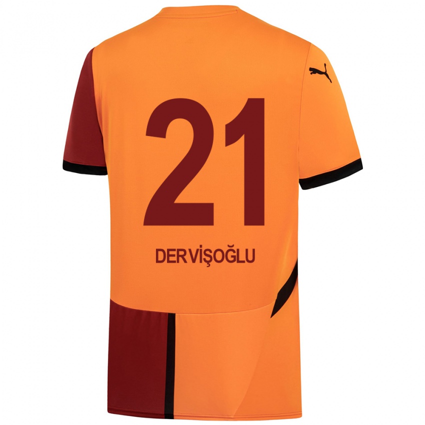 Dětské Halil Dervişoğlu #21 Žlutá Červená Domů Hráčské Dresy 2024/25 Dres