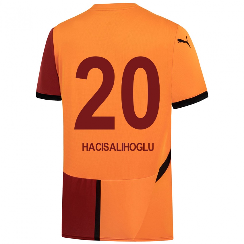 Dětské Arda Hacisalihoglu #20 Žlutá Červená Domů Hráčské Dresy 2024/25 Dres