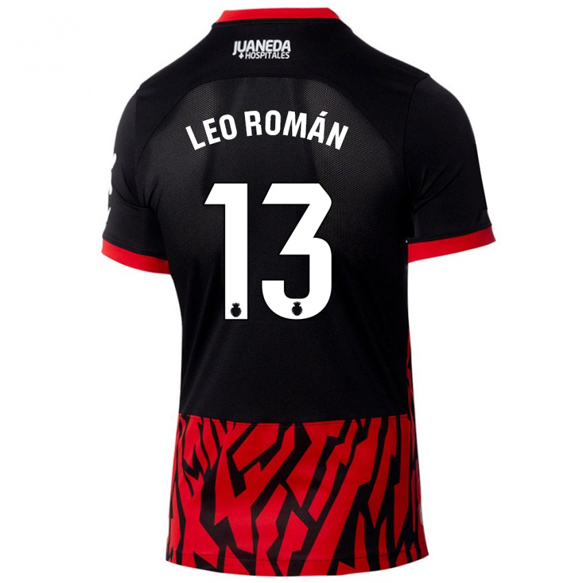 Dětské Leo Román #13 Černá Červená Domů Hráčské Dresy 2024/25 Dres