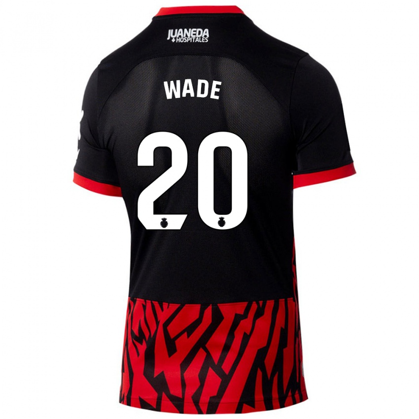 Dětské Sebas Wade #20 Černá Červená Domů Hráčské Dresy 2024/25 Dres