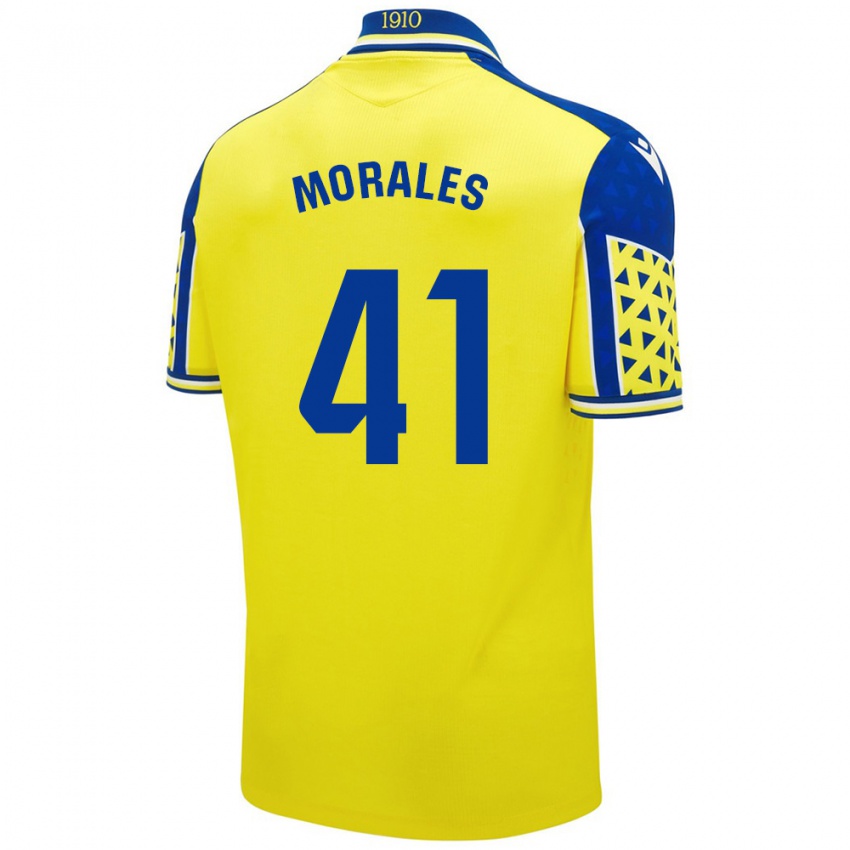 Dětské Luis Morales #41 Žlutá Modrá Domů Hráčské Dresy 2024/25 Dres