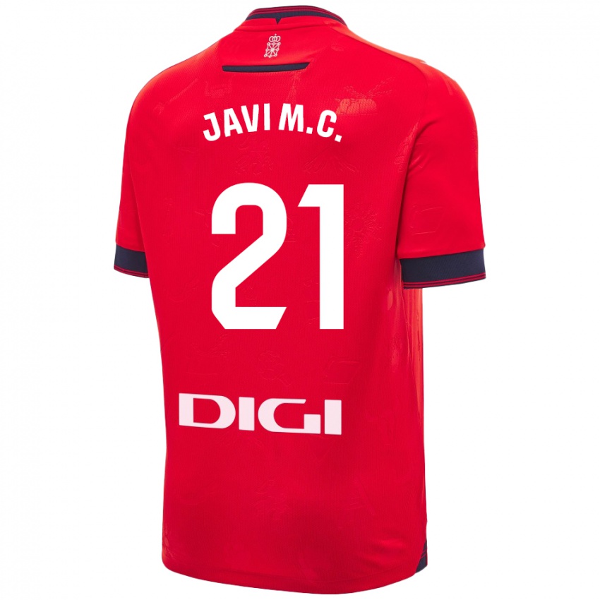 Dětské Javi Martínez #21 Červená Bílá Domů Hráčské Dresy 2024/25 Dres