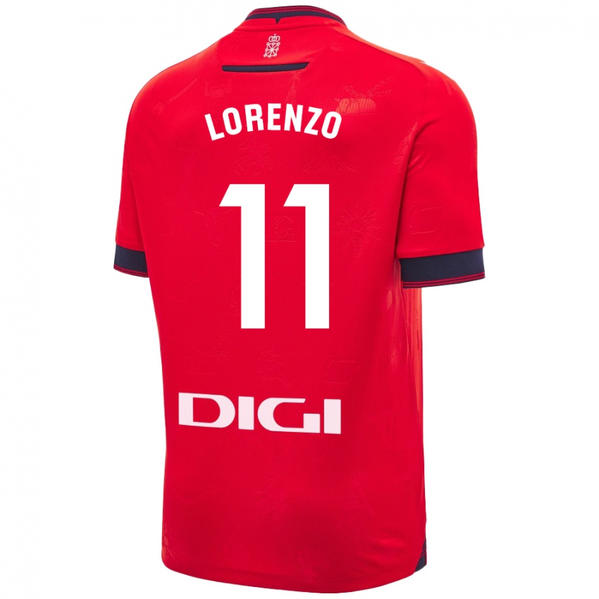 Dětské Nowend Lorenzo #11 Červená Bílá Domů Hráčské Dresy 2024/25 Dres