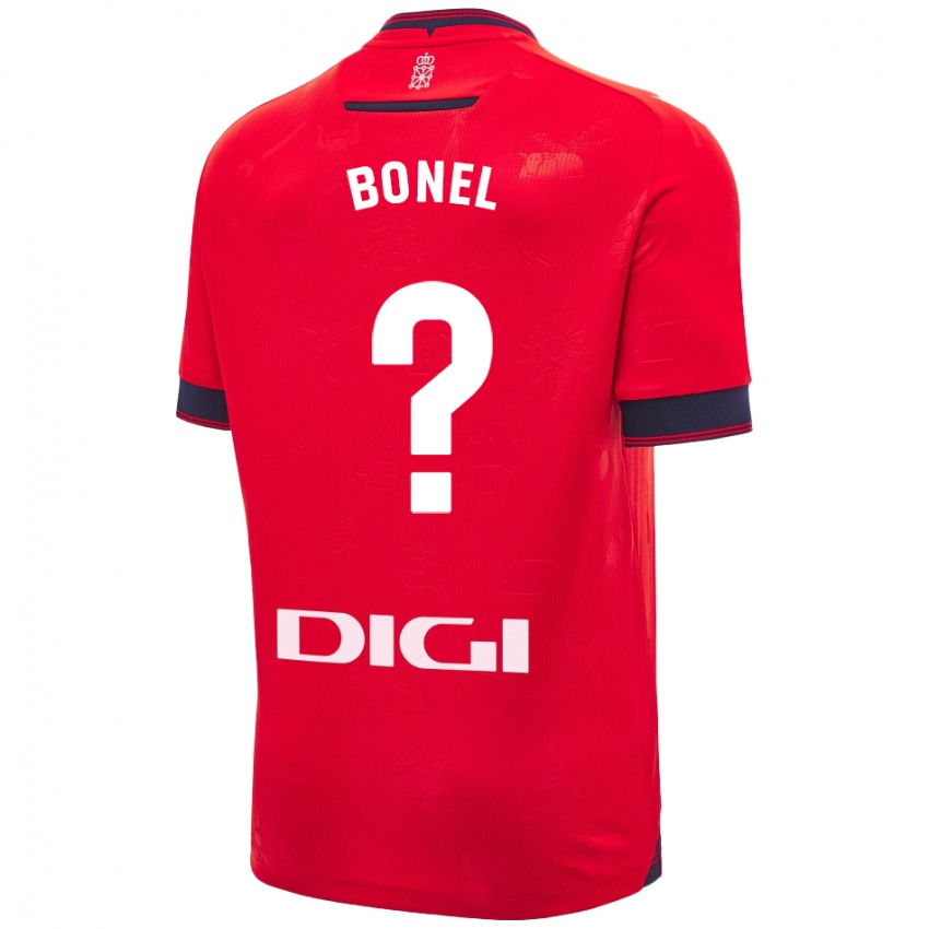 Dětské Aimar Bonel #0 Červená Bílá Domů Hráčské Dresy 2024/25 Dres