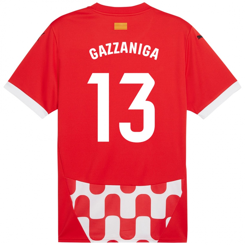 Dětské Paulo Gazzaniga #13 Červená Bílá Domů Hráčské Dresy 2024/25 Dres