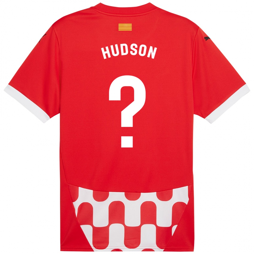 Dětské Hudson #0 Červená Bílá Domů Hráčské Dresy 2024/25 Dres