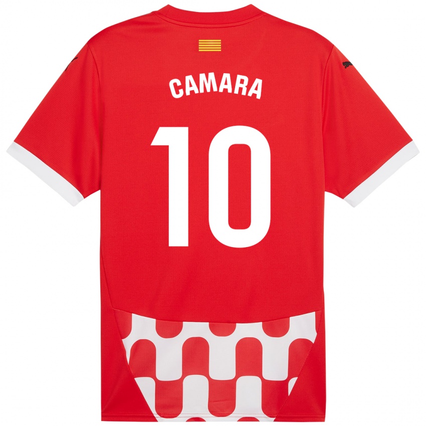 Dětské Dawda Camara #10 Červená Bílá Domů Hráčské Dresy 2024/25 Dres