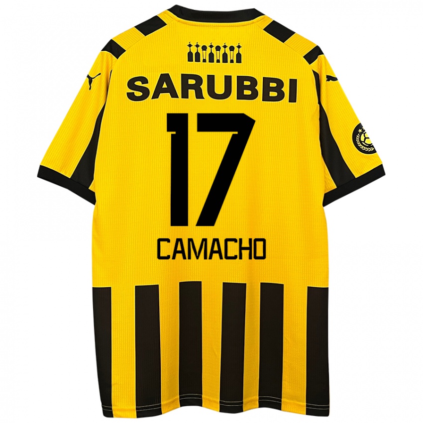 Dětské Sebastián Camacho #17 Žlutá Černá Domů Hráčské Dresy 2024/25 Dres