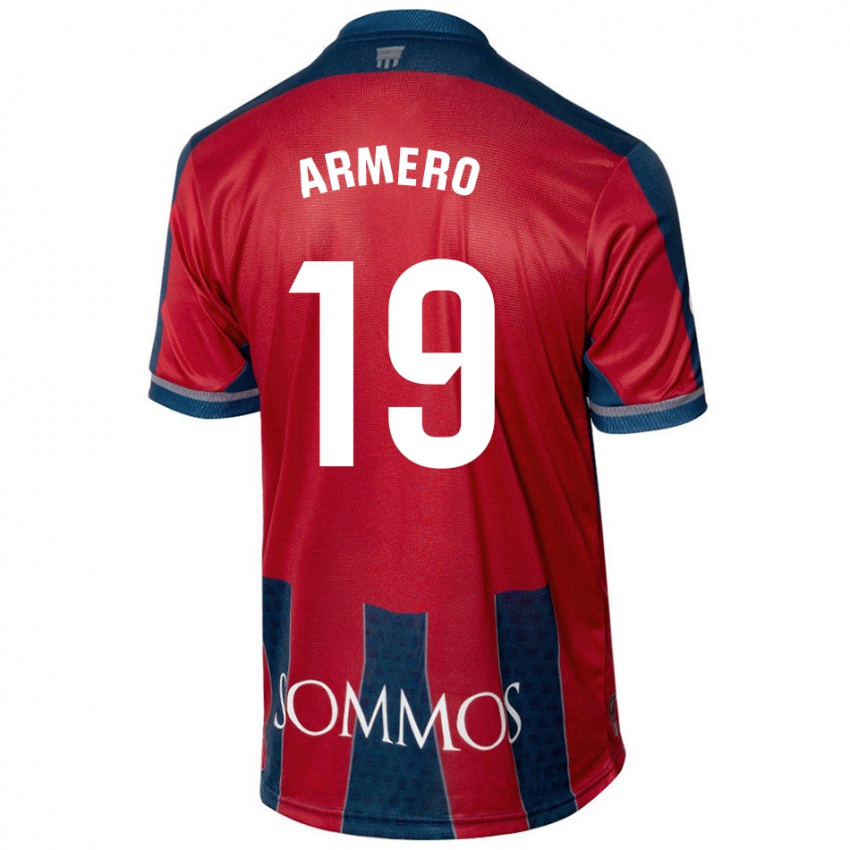 Dětské Sergi Armero #19 Červená Modrá Domů Hráčské Dresy 2024/25 Dres