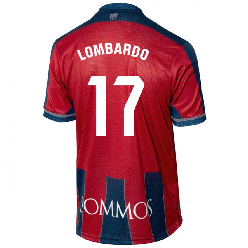 Dětské Enzo Lombardo #17 Červená Modrá Domů Hráčské Dresy 2024/25 Dres