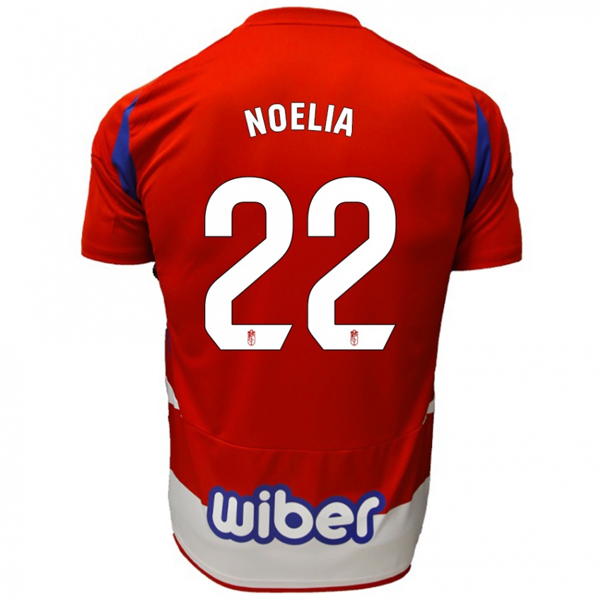 Dětské Noelia Salas Mullens #22 Červená Bílá Modrá Domů Hráčské Dresy 2024/25 Dres