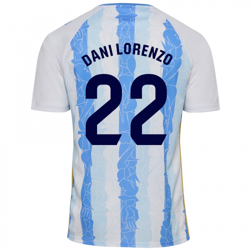 Dětské Dani Lorenzo #22 Bílá Modrá Domů Hráčské Dresy 2024/25 Dres