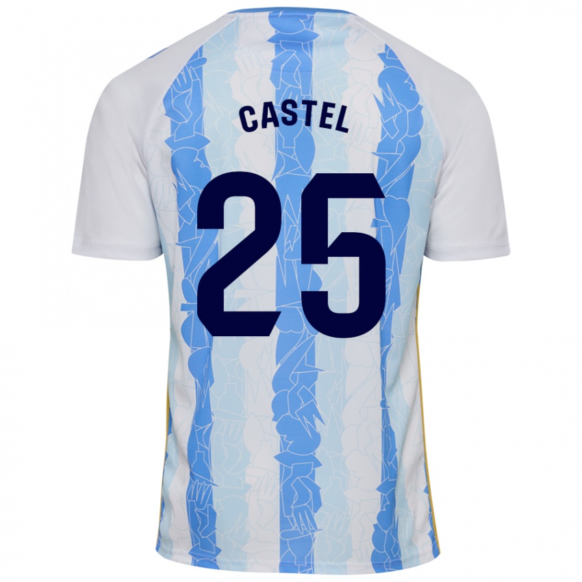 Dětské Sergio Castel #25 Bílá Modrá Domů Hráčské Dresy 2024/25 Dres