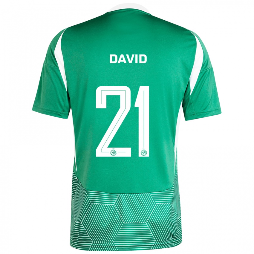 Dětské Dean David #21 Zelená Bílá Domů Hráčské Dresy 2024/25 Dres