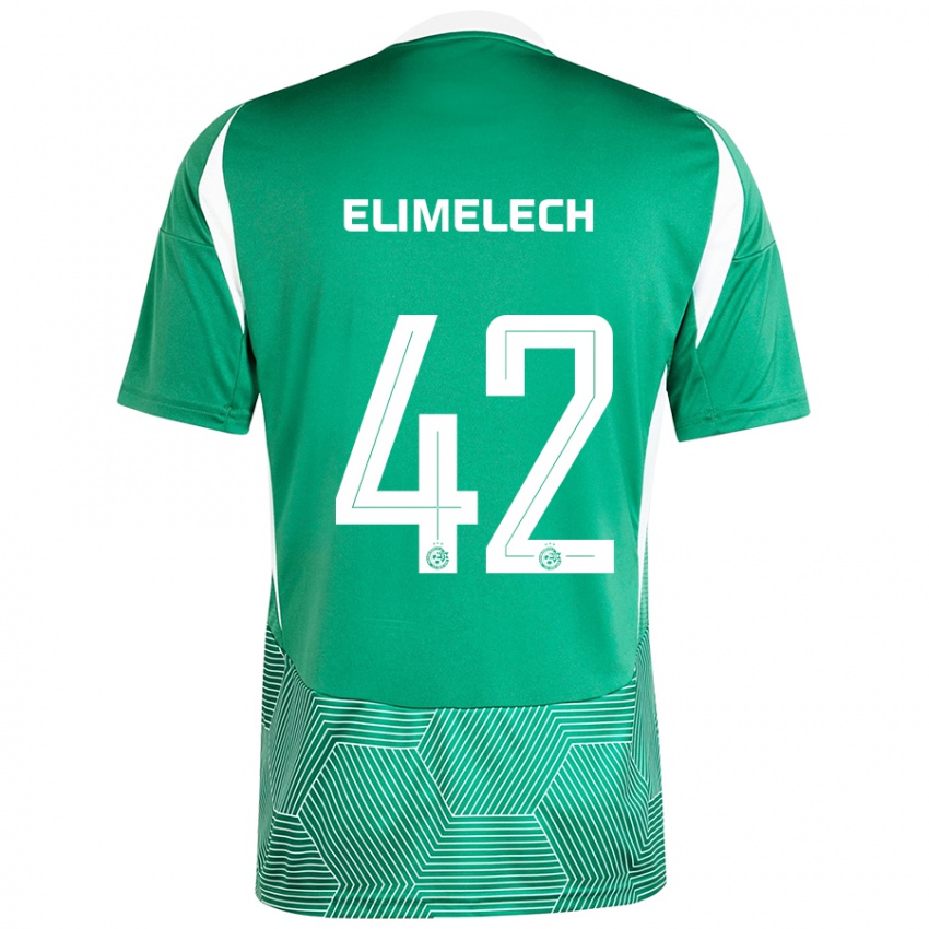 Dětské Roey Elimelech #42 Zelená Bílá Domů Hráčské Dresy 2024/25 Dres