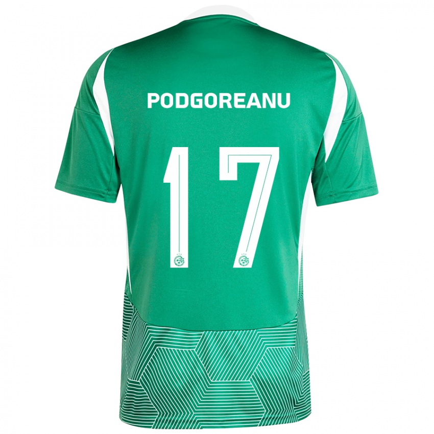 Dětské Suf Podgoreanu #17 Zelená Bílá Domů Hráčské Dresy 2024/25 Dres