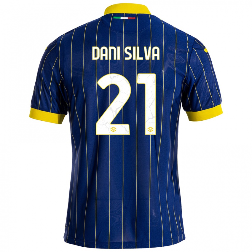 Dětské Dani Silva #21 Modrá Žlutá Domů Hráčské Dresy 2024/25 Dres