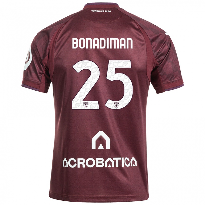 Dětské Matteo Bonadiman #25 Kaštanově Bílá Domů Hráčské Dresy 2024/25 Dres