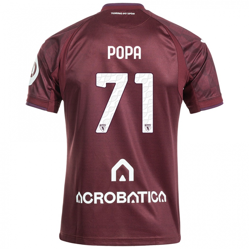 Dětské Mihai Popa #71 Kaštanově Bílá Domů Hráčské Dresy 2024/25 Dres