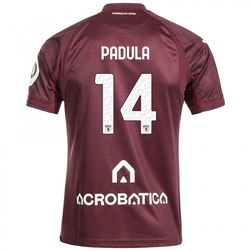 Dětské Cristian Padula #14 Kaštanově Bílá Domů Hráčské Dresy 2024/25 Dres