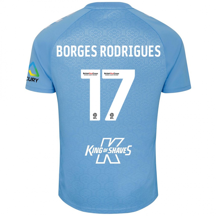 Dětské Raphael Borges Rodrigues #17 Modrá Bílá Domů Hráčské Dresy 2024/25 Dres