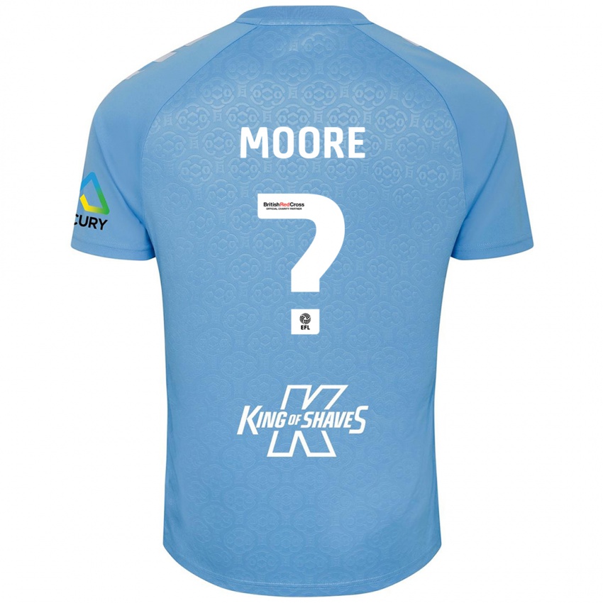 Dětské Isaac Moore #0 Modrá Bílá Domů Hráčské Dresy 2024/25 Dres