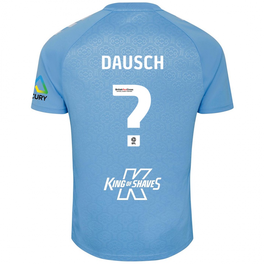 Dětské Aiden Dausch #0 Modrá Bílá Domů Hráčské Dresy 2024/25 Dres