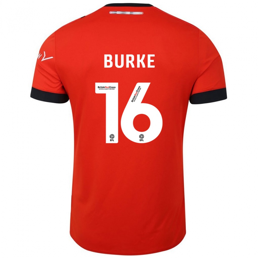 Dětské Reece Burke #16 Oranžově Černá Domů Hráčské Dresy 2024/25 Dres