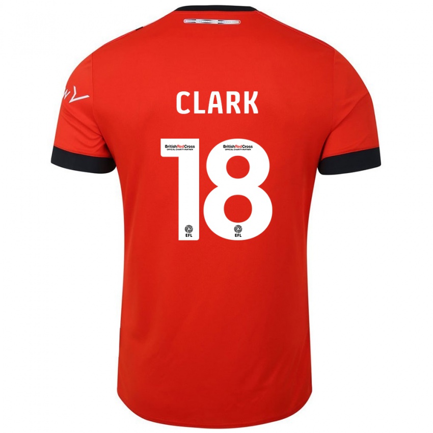 Dětské Jordan Clark #18 Oranžově Černá Domů Hráčské Dresy 2024/25 Dres