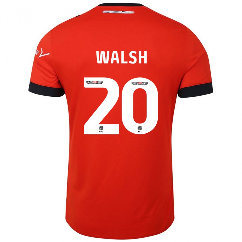 Dětské Liam Walsh #20 Oranžově Černá Domů Hráčské Dresy 2024/25 Dres