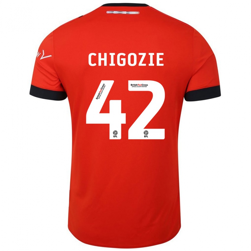 Dětské Christian Chigozie #42 Oranžově Černá Domů Hráčské Dresy 2024/25 Dres