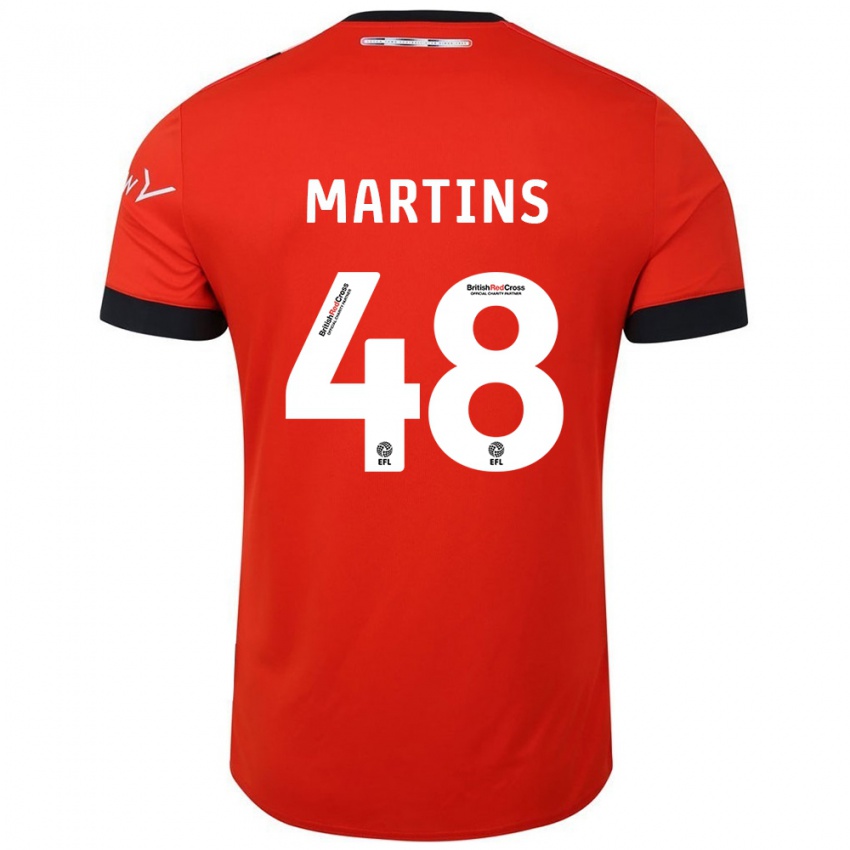 Dětské Dominic Dos Santos Martins #48 Oranžově Černá Domů Hráčské Dresy 2024/25 Dres