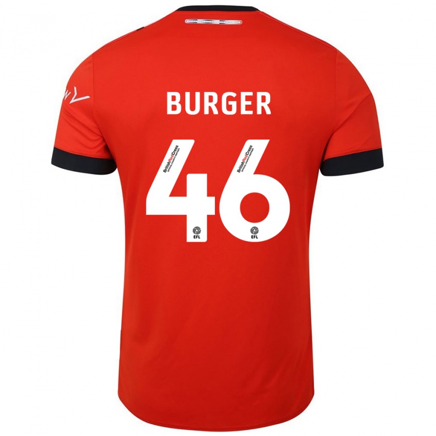 Dětské Jake Burger #46 Oranžově Černá Domů Hráčské Dresy 2024/25 Dres