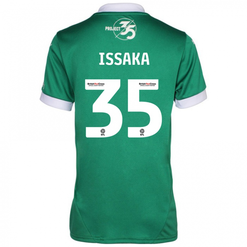 Dětské Freddie Issaka #35 Zelená Bílá Domů Hráčské Dresy 2024/25 Dres