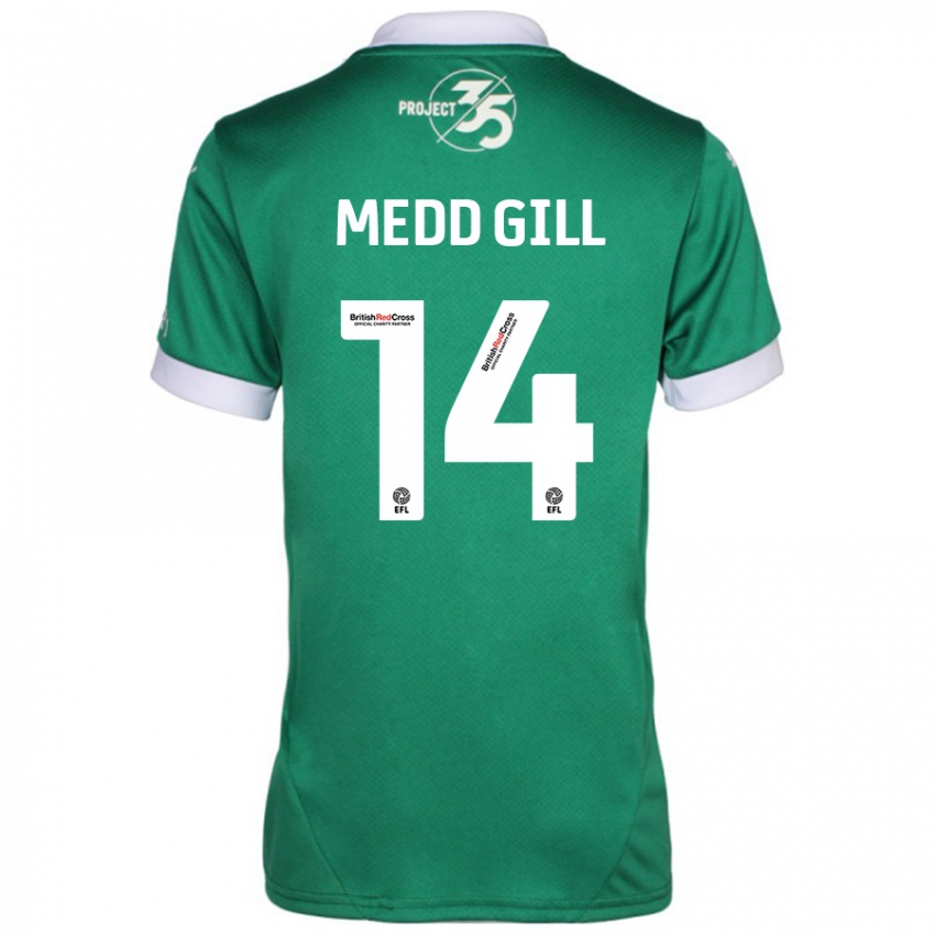 Dětské Tamsin Medd-Gill #14 Zelená Bílá Domů Hráčské Dresy 2024/25 Dres