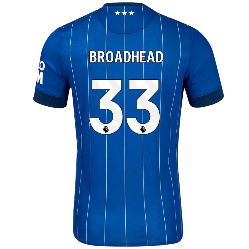 Dětské Nathan Broadhead #33 Námořnická Modř Domů Hráčské Dresy 2024/25 Dres