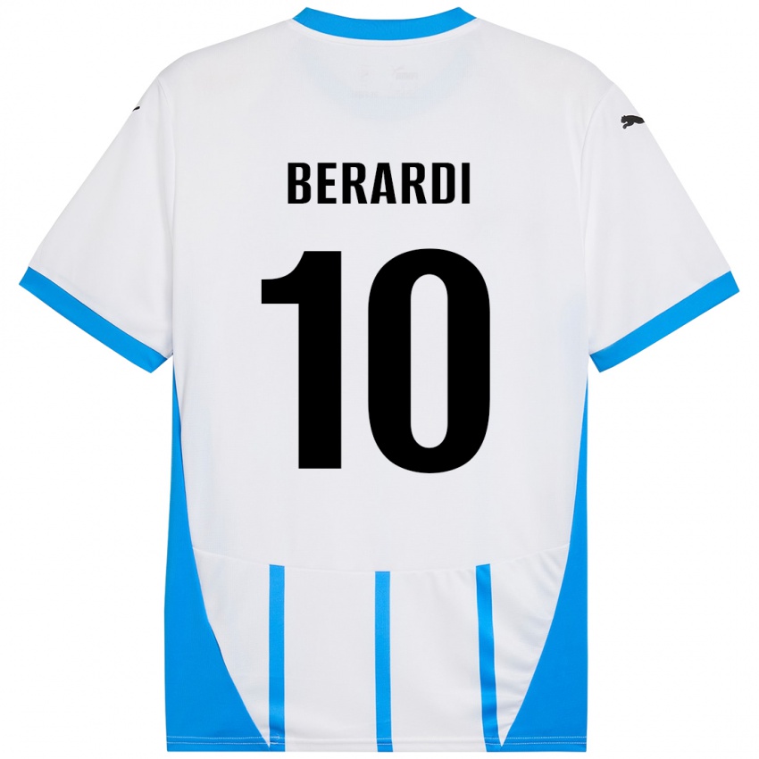 Dětské Domenico Berardi #10 Bílá Modrá Daleko Hráčské Dresy 2024/25 Dres