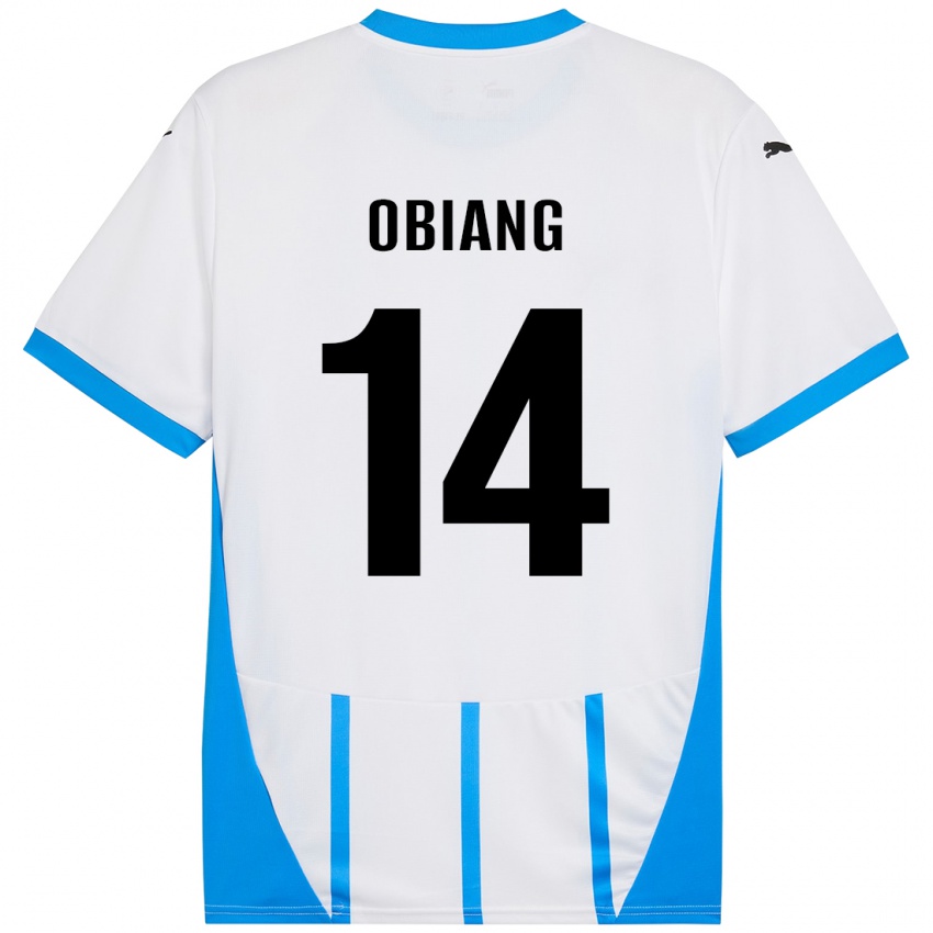 Dětské Pedro Obiang #14 Bílá Modrá Daleko Hráčské Dresy 2024/25 Dres