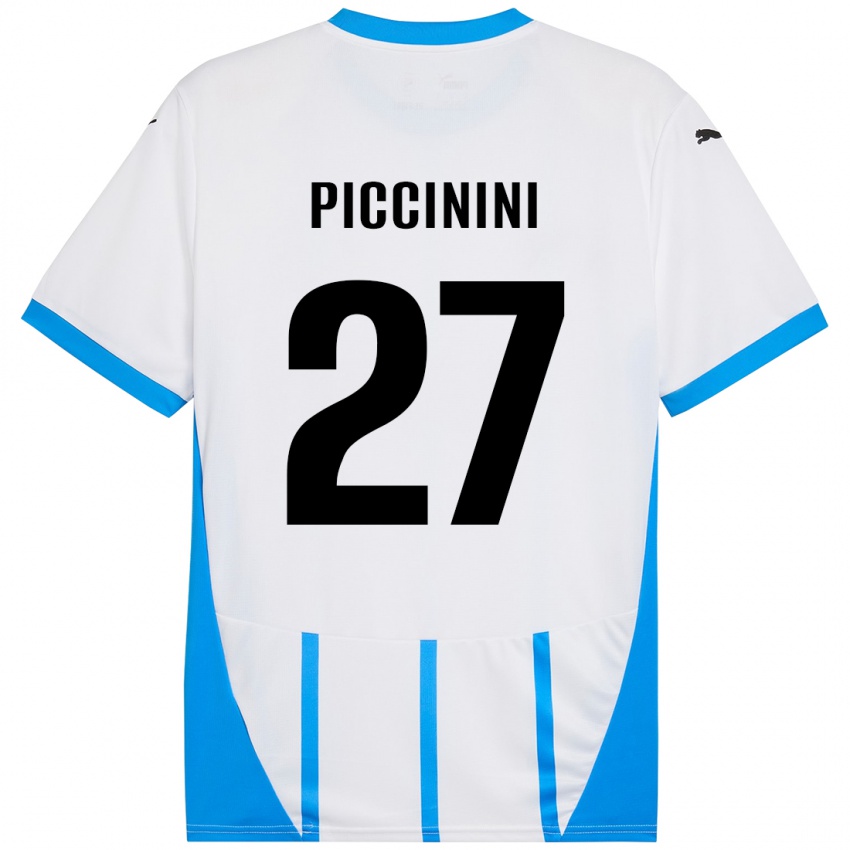 Dětské Stefano Piccinini #27 Bílá Modrá Daleko Hráčské Dresy 2024/25 Dres