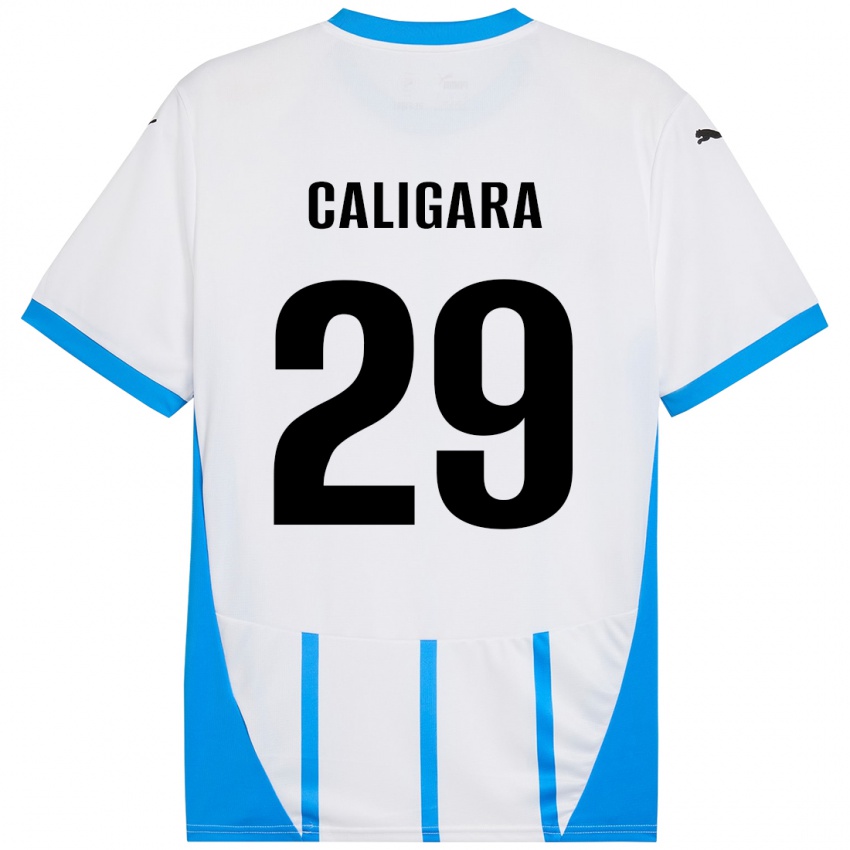 Dětské Fabrizio Caligara #29 Bílá Modrá Daleko Hráčské Dresy 2024/25 Dres