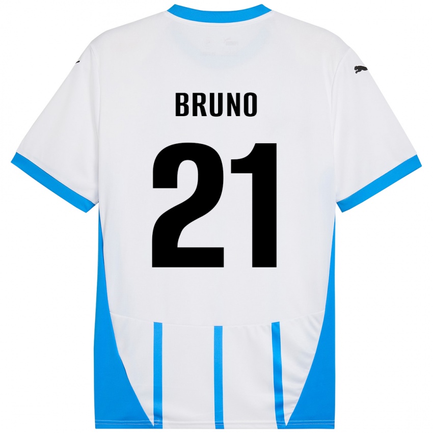 Dětské Kevin Bruno #21 Bílá Modrá Daleko Hráčské Dresy 2024/25 Dres