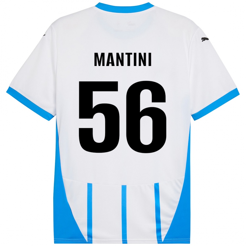 Dětské Raffaele Mantini #56 Bílá Modrá Daleko Hráčské Dresy 2024/25 Dres