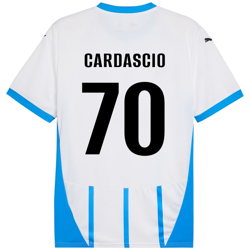 Dětské Alessandro Cardascio #70 Bílá Modrá Daleko Hráčské Dresy 2024/25 Dres