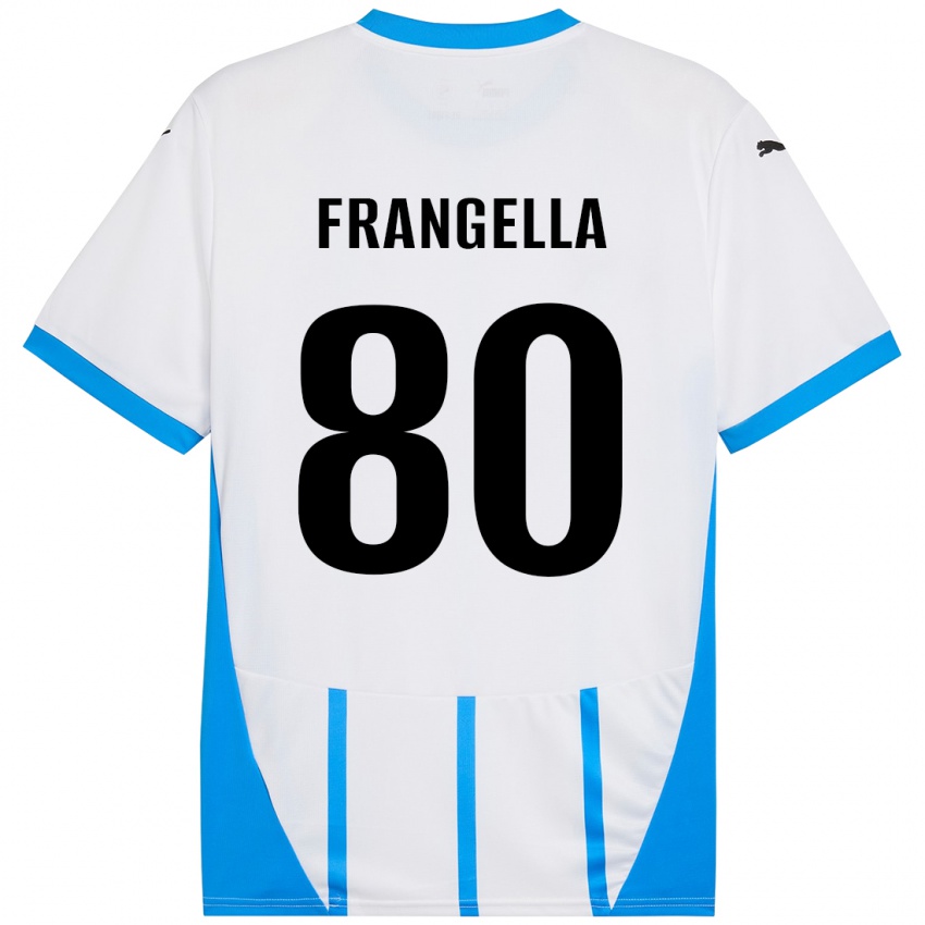 Dětské Christian Frangella #80 Bílá Modrá Daleko Hráčské Dresy 2024/25 Dres